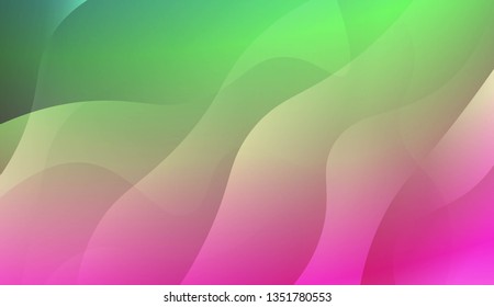 Abstract Waves. Futuristic Technology Style Background. For Futuristic Ad, Booklets. Vector Illustration with Color Gradient.
