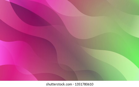 Abstract Waves. Futuristic Technology Style Background. For Futuristic Ad, Booklets. Vector Illustration with Color Gradient.