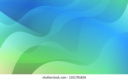 Abstract Waves. Futuristic Technology Style Background. For Futuristic Ad, Booklets. Vector Illustration with Color Gradient.
