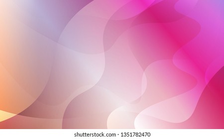 Abstract Waves. Futuristic Technology Style Background. For Futuristic Ad, Booklets. Vector Illustration with Color Gradient.