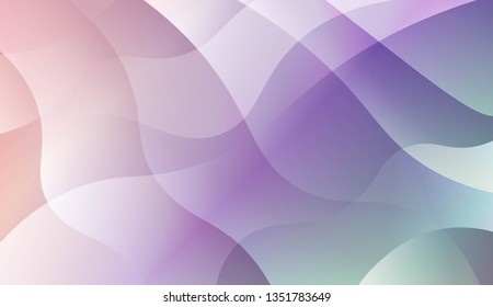 Abstract Waves. Futuristic Technology Style Background. For Futuristic Ad, Booklets. Vector Illustration with Color Gradient.