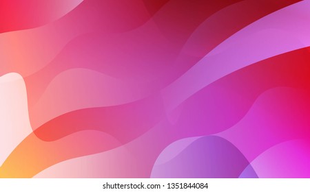 Abstract Waves. Futuristic Technology Style Background. For Futuristic Ad, Booklets. Vector Illustration with Color Gradient.