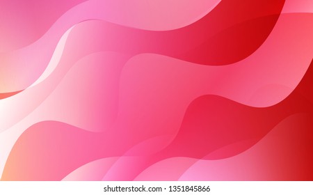 Abstract Waves. Futuristic Technology Style Background. For Futuristic Ad, Booklets. Vector Illustration with Color Gradient.