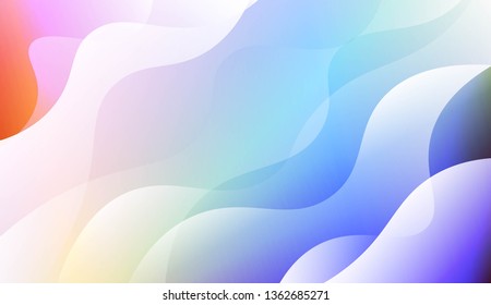 Abstract Waves. Futuristic Technology Style Background. For Creative Templates, Cards, Color Covers Set. Vector Illustration with Color Gradient