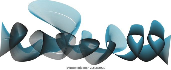 Abstract waves graphic line sonic or sound wave vector image