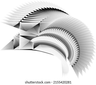 Olas abstractas de fondo de medio tono, patrón dinámico geométrico, textura de diseño vectorial moderno.