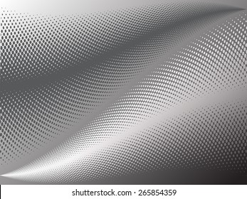 Abstract waves with halftone effect with carbon structure 