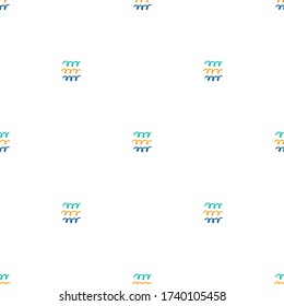 Abstract waves hand drawn seamless vector fill. Cute childish drawing. Baby wrapping paper, textile, vector illustration 