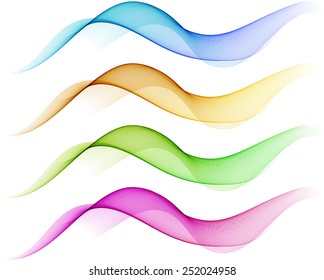 Abstract waves isolated on white