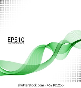 Abstract Waves Isolated on White Background. Vector Illustration
