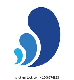 abstract waves letter w logo icon icon vector design concept