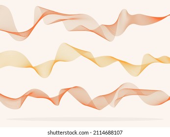 Abstract waves line art vector design