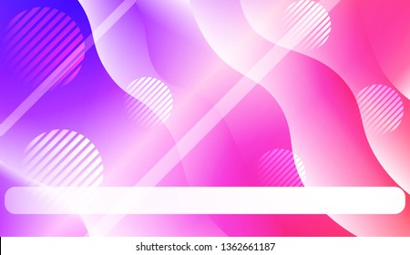 Abstract Waves, Line, Geometric Shape. Futuristic Technology Style Background. For Creative Templates, Cards, Color Covers Set. Vector Illustration with Color Gradient