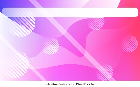 Abstract Waves, Line, Geometric Shape. Futuristic Technology Style Background. For Creative Templates, Cards, Color Covers Set. Vector Illustration with Color Gradient