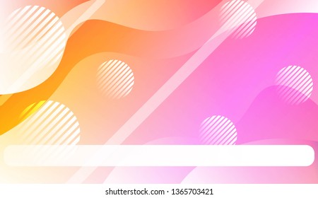 Abstract Waves, Line, Geometric Shape. Futuristic Technology Style Background. For Creative Templates, Cards, Color Covers Set. Vector Illustration with Color Gradient