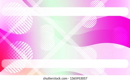 Abstract Waves, Line, Geometric Shape. Futuristic Technology Style Background. For Creative Templates, Cards, Color Covers Set. Vector Illustration with Color Gradient