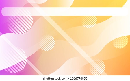 Abstract Waves, Line, Geometric Shape. Futuristic Technology Style Background. For Creative Templates, Cards, Color Covers Set. Vector Illustration with Color Gradient