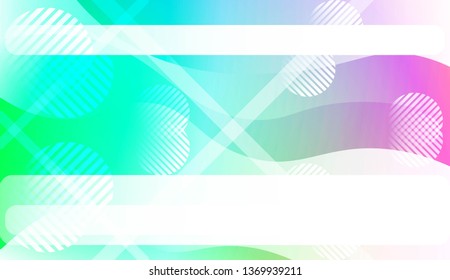 Abstract Waves, Line, Geometric Shape. Futuristic Technology Style Background. For Creative Templates, Cards, Color Covers Set. Vector Illustration with Color Gradient