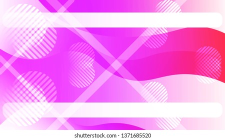 Abstract Waves, Line, Geometric Shape. Futuristic Technology Style Background. For Creative Templates, Cards, Color Covers Set. Vector Illustration with Color Gradient