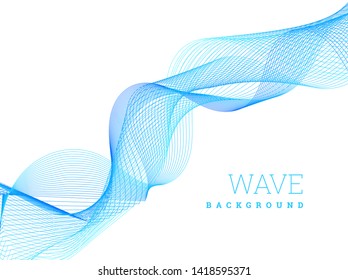 Abstract waves from lines. Blend design. Vector illustration 