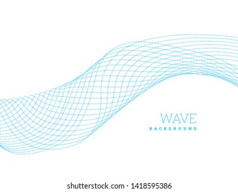 Abstract waves from lines. Blend design. Vector illustration 