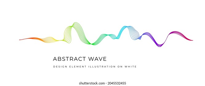 Resumen de las olas de las líneas. Diseño de mezcla. Ilustración del vector sobre fondo blanco