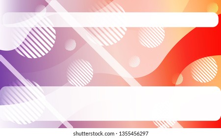 Abstract Waves, Lines, Circle. Futuristic Technology Style Background. Design For Cover Page, Poster, Banner Of Websites. Vector Illustration with Color Gradient.