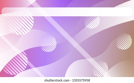 Abstract Waves, Lines, Circle. Futuristic Technology Style Background. Design For Cover Page, Poster, Banner Of Websites. Vector Illustration with Color Gradient.