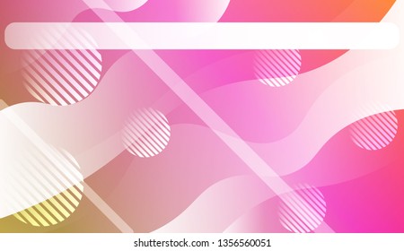 Abstract Waves, Lines, Circle. Futuristic Technology Style Background. Design For Cover Page, Poster, Banner Of Websites. Vector Illustration with Color Gradient.