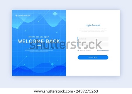 Abstract waves log landing page vector design in eps 10