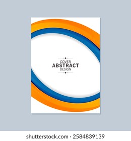 abstract waves modern cover design