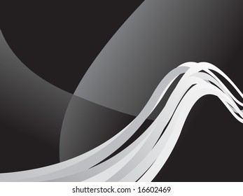 abstract waves on black background