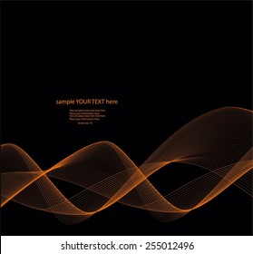 Abstract waves on black background