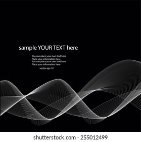 Abstract waves on black background