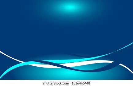 Abstract waves on blue background suitable for template or wallpaper. Business modern pattern. Vector graphic illustration.