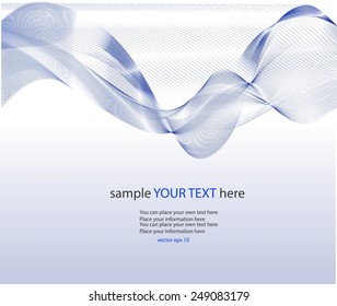 Abstract waves on blue background