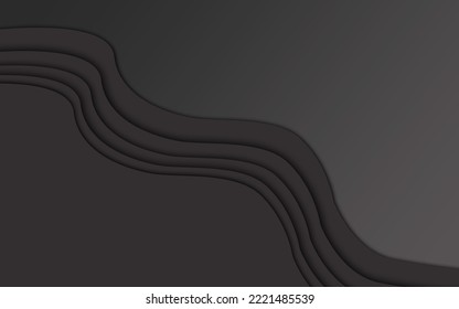 Abstract waves on gray background color