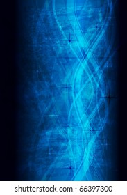 Abstract waves on grunge background - eps 10