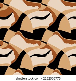 Abstract waves pattern on beige. Vector Illustration.
