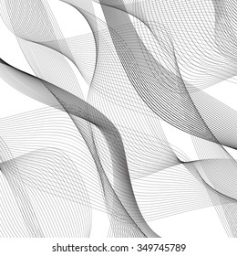 Abstract waves pattern on white background. Vector EPS