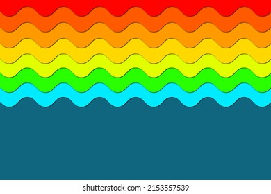 Abstract of waves pattern rainbow colours tone design for wallpaper, pattern and background. Pattern vector.