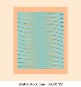 abstract waves photo frame, vector art illustration; more drawings in my gallery