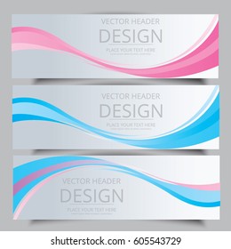 Abstract waves in pink and blue colors.Abstract geometric texture. Vector banner background for web design wedding card and love.