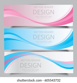 Abstract waves in pink and blue colors.Abstract geometric texture. Vector banner background for web design wedding card and love.