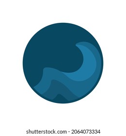 Abstract waves round vector illustration. 