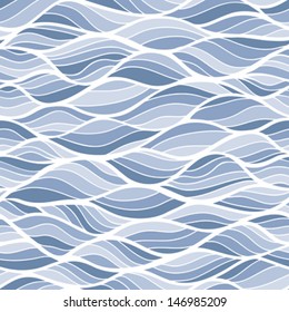 Abstract waves seamless ornament
