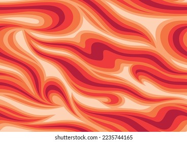 Abstract waves seamless pattern.  Modern curly endless background. Vector illustration.