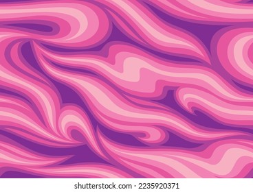 Abstract waves seamless pattern.  Modern curly endless background. Vector illustration.