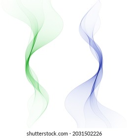 Abstract waves set. Vector graphics