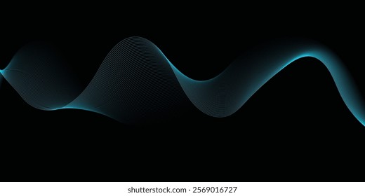 abstract, waves in shades of black merge smoothly, creating a dreamy ambiance with a perfect blend of fluidity and artistic expression. Digital frequency track equalizer. Stylized line art back